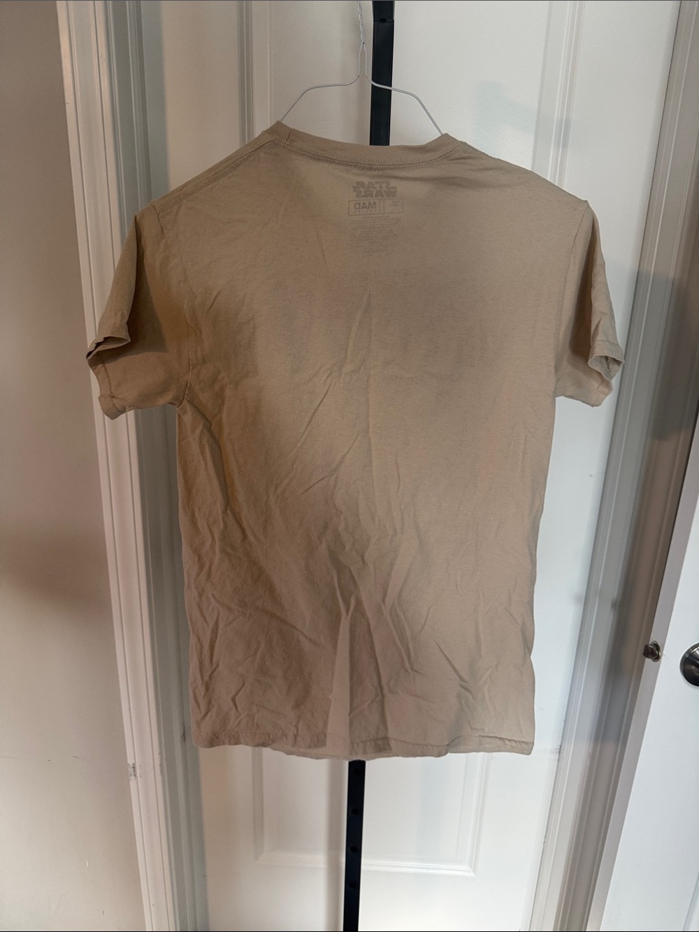 Star Wars Beige Short Sleeve Graphic Tee with Vintage Space Artwork - Picture 3 of 3